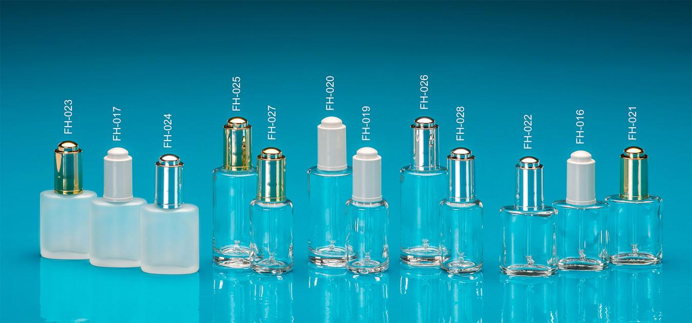 Glasflaschen mit Dropper-Pipetten