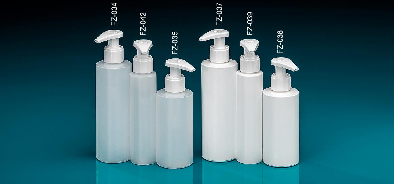 Green PE Bottles Dispenser