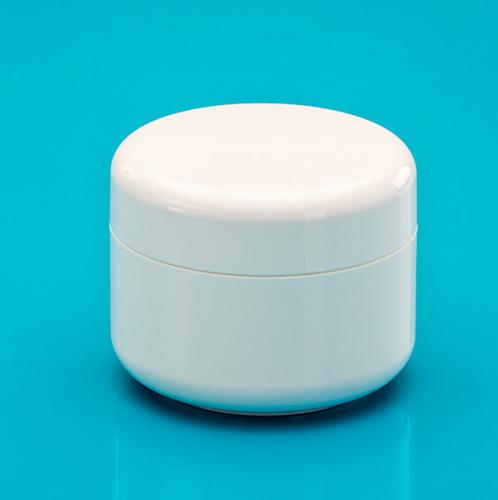 250 ml Dosen-UT, weiß, PS/PP, Deckel  PS, Abdeckscheibe, "Softline" 