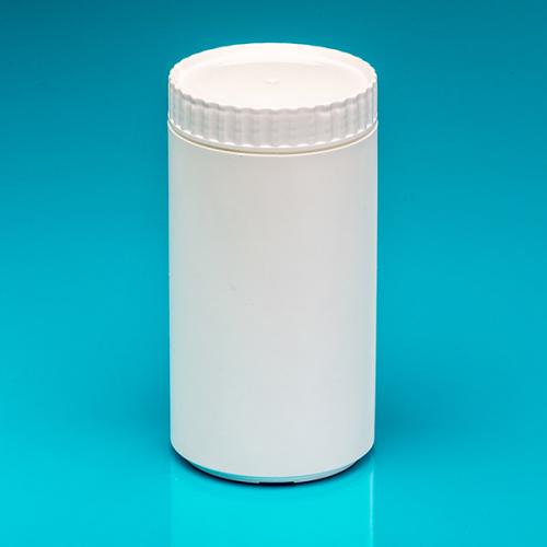 1000 ml Dose weiß einwandig PE, Deckel weiß PE 